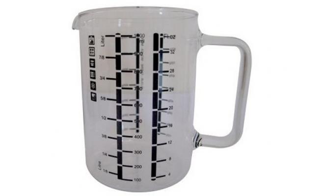 Odměrka kuchyňská 1,0l skleněná vysoká