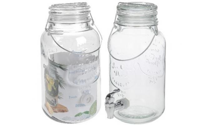 Láhev 4000ml skleněná s kohoutkem