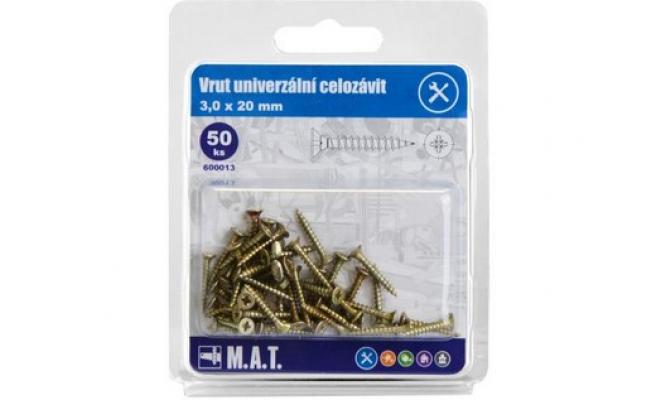Vrut un.celozávit 3,0x 20mm ZZ (50ks)