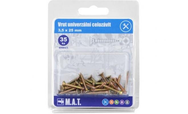 Vrut un.celozávit 3,5x 25mm ZZ (35ks)