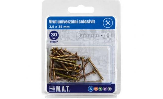 Vrut un.celozávit 3,5x 35mm ZZ (30ks)