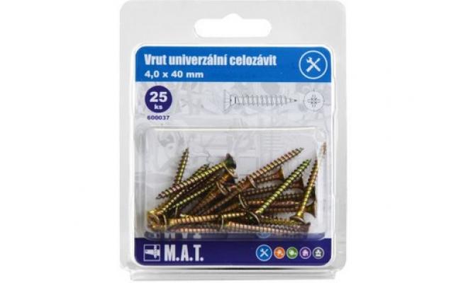 Vrut un.celozávit 4,0x 40mm ZZ (25ks)