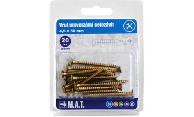 Vrut un.celozávit 4,5x 50mm ZZ (20ks)