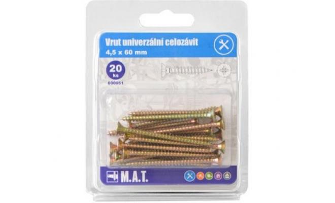 Vrut un.celozávit 4,5x 60mm ZZ (20ks)
