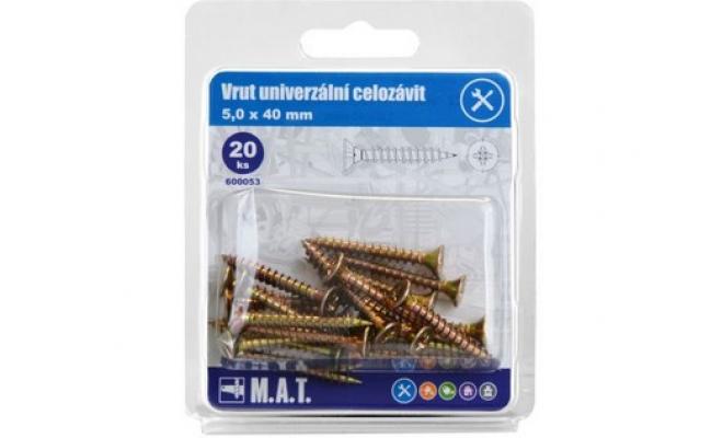 Vrut un.celozávit 5,0x 40mm ZZ (20ks)