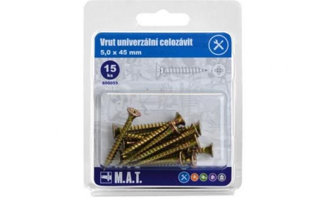 Vrut un.celozávit 5,0x 45mm ZZ (15ks)