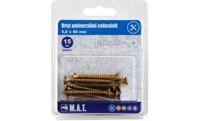Vrut un.celozávit 5,0x 50mm ZZ (15ks)