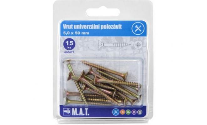 Vrut un.polozávit 5,0x 50mm ZZ (15ks)