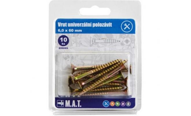 Vrut un.polozávit 6,0x 60mm ZZ (10ks)