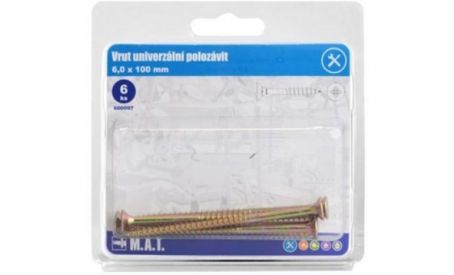 Vrut un.polozávit 6,0x100mm ZZ (6ks)
