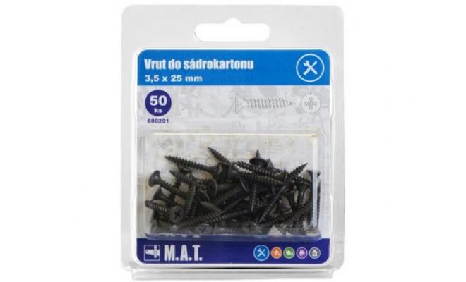 Vrut do sádrokar.3,5x25mm jemný z.,f. (50ks)