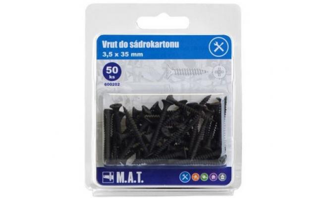 Vrut do sádrokar.3,5x35mm jemný z.,f. (50ks)