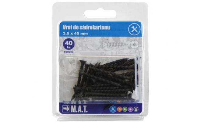 Vrut do sádrokar.3,5x45mm jemný z.,f. (40ks)