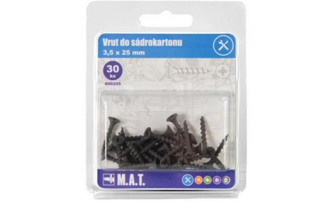 Vrut do sádrokar.3,5x25mm hrubý z.,f. (30ks)