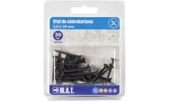 Vrut do sádrokar.3,5x35mm hrubý z.,f. (30ks)