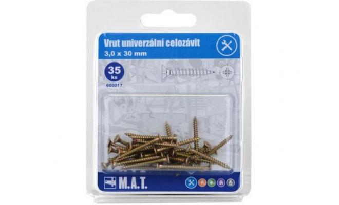 Vrut un.celozávit 3,0x 30mm ZZ (35ks)