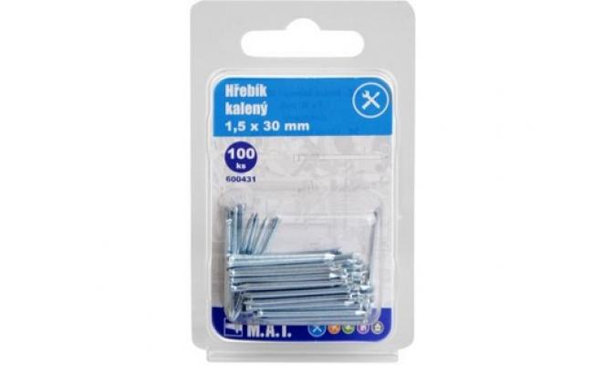 Hřebík kalený 30x1,5mm Zn (100ks)