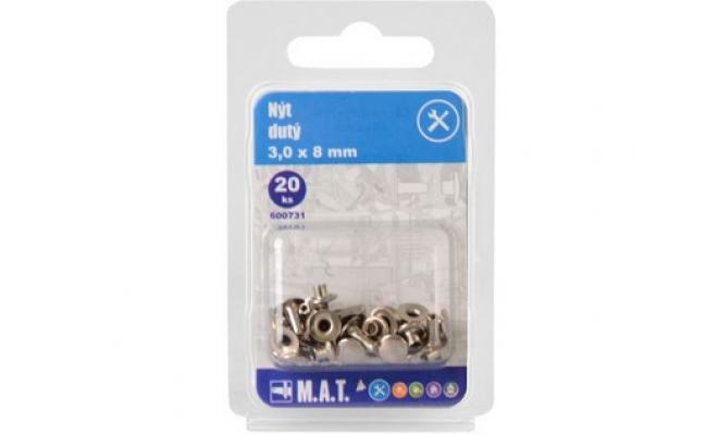 Nýt dutý 3.0x 8mm    (20ks)