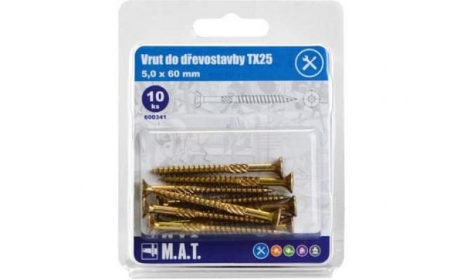Vrut do dřevostavby 5,0x 60mm TX25 ZZ (10ks)