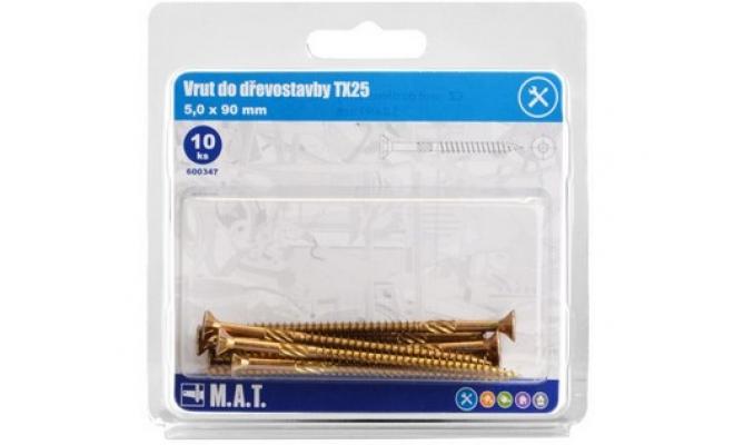 Vrut do dřevostavby 5,0x 90mm TX25 ZZ (10ks)