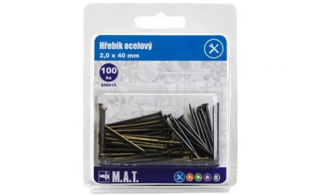 Hřebík ocelový 40x2,0mm (100ks)