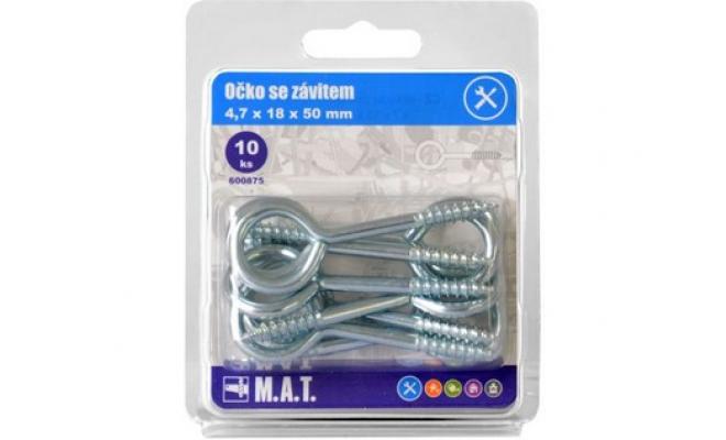 Očko se závitem zavřené 50x18x4,7mm Zn (10ks)
