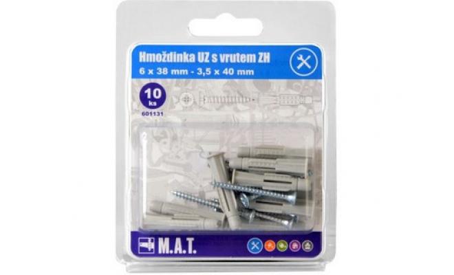 Hmoždinka UZ pr. 6mm s vrutem ZH ZB (10ks)