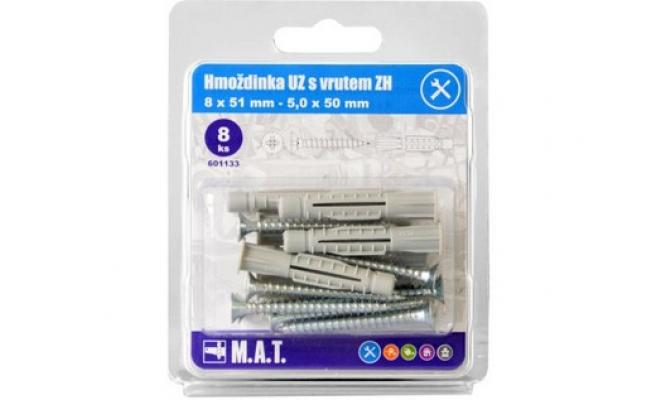 Hmoždinka UZ pr. 8mm s vrutem ZH ZB (8ks)