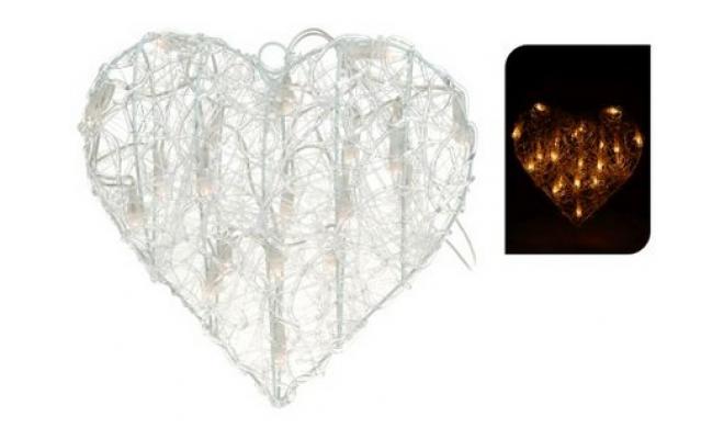 Osvětlení vánoční SRDCE 30cm 20LED