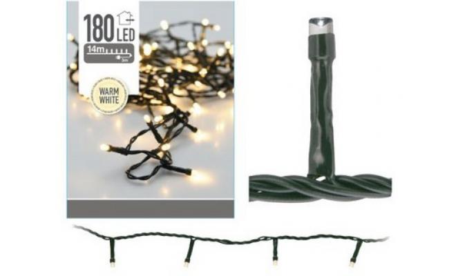 Osvětlení vánoční 14m 180LED teplá BÍ venkovní