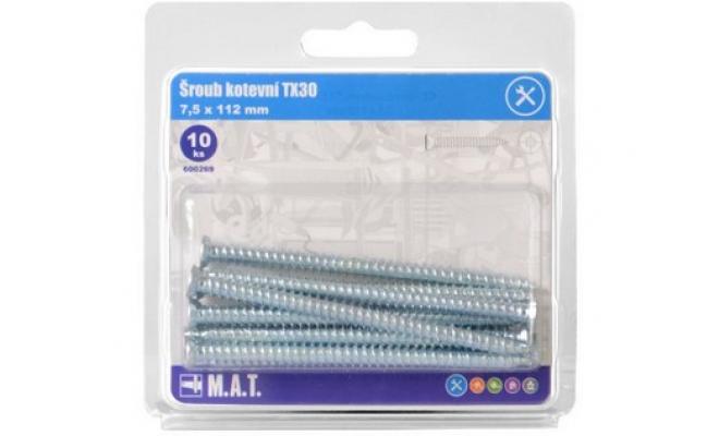 šroub kotevní 7,5x112mm TX30 ZB (10ks)