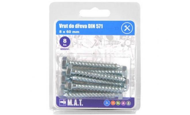 Vrut do dřeva 8x 60mm ZB 571 (8ks)