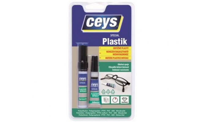 Lepidlo na obtížné plasty 3g + 2ml CEYS