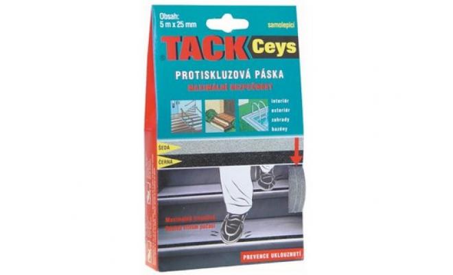 Páska protiskluzová 25mmx5m ČER TACKCEYS