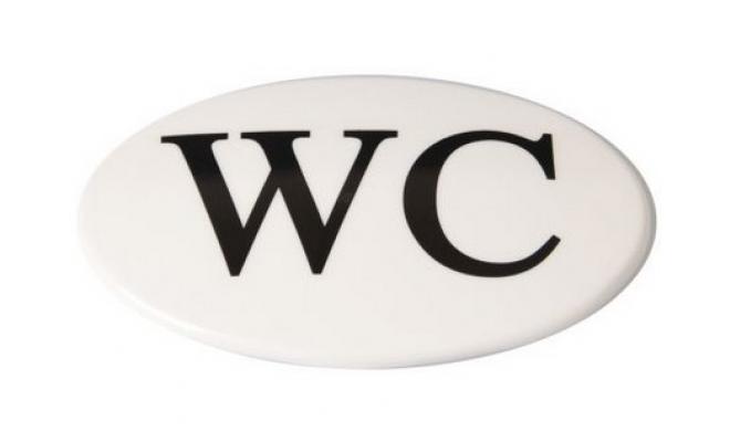 štítek WC PH BÍ