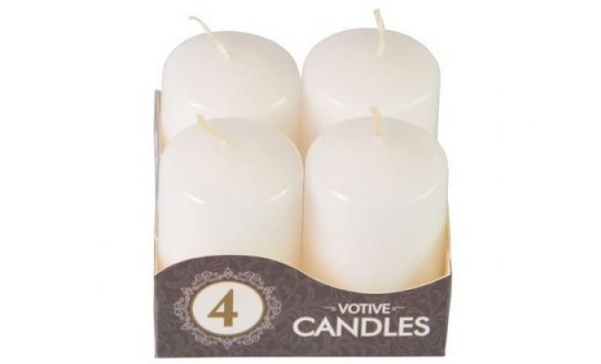 Svíčka adventní 60x40mm BÍ (4ks)