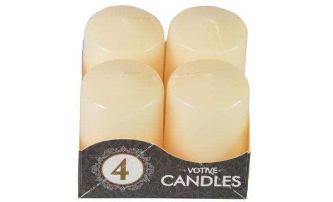 Svíčka adventní 60x40mm KRÉMOVÁ (4ks)
