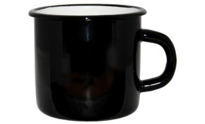 Hrnek smalt pr.8cm 0,4l ČER