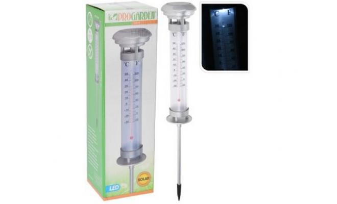 Lampa solární v.58,5cm, 1LED s teploměrem