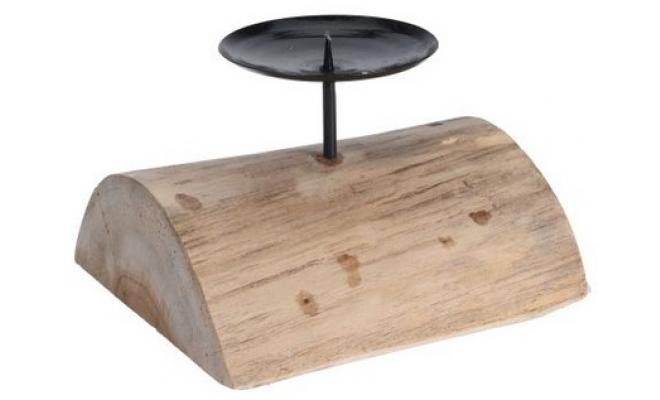 Svícen 15x13x12cm teak.dřevo