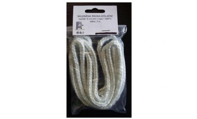 šňůra izolační 12x12mm (500°C) ISOTEM 10 (2m)