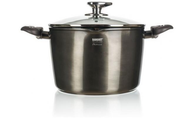 Hrnec na těstoviny 24x14,5cm 6,2l nepřiln.povrch METALLIC PLATINUM