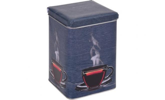 Dóza plechová hranatá  8,6x8,6x12,6cm