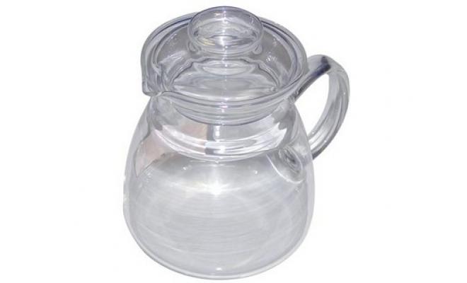 Konvice JANA 0,6l víčko skl., rukojeť skl.