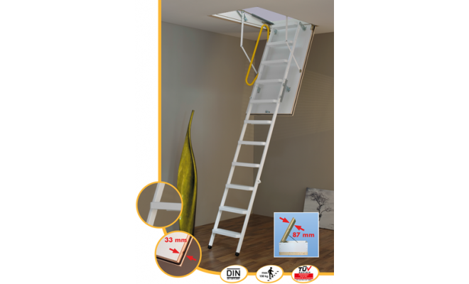 Výprodej - 65757 Půdní schody ALPINE STEEL 119x59 U =1,20W