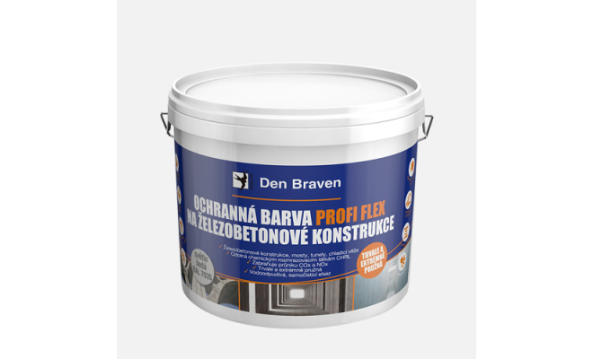 Ochranná barva PROFI FLEX na železobetonové konstrukce  kbelík 11 kg šedá, RAL7035