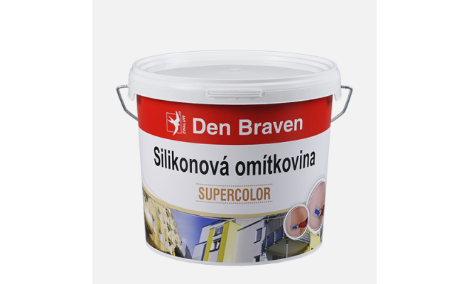 Silikonová omítkovina zatíraná (hlazená)  zrno 2,5 mm - bílá  3,8 - 4,8 kg 25 kg
