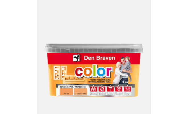 Vnitřní tónovaná barva COLOR, vědro 4 kg, vanilka